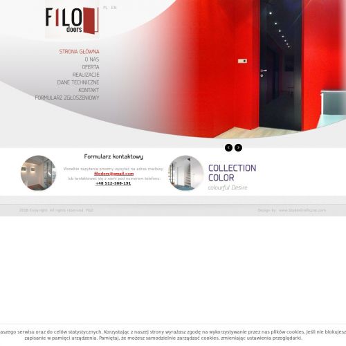 Drzwi z linią okien