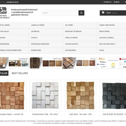 Efekciarnia natural wood panels