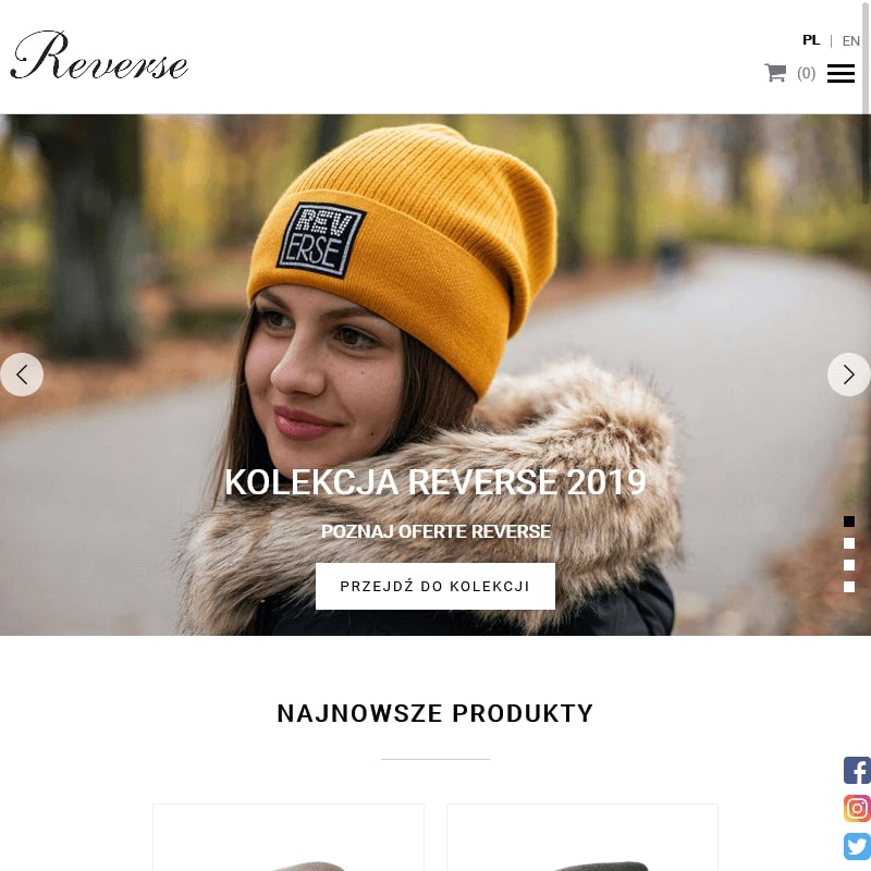 Łódź - czapka zimowa damska z pomponem