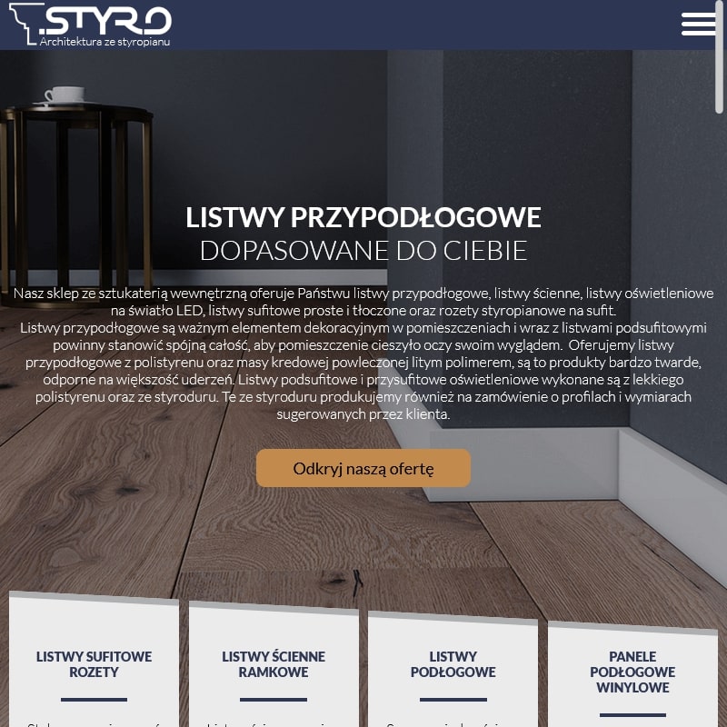 Listwy wykończeniowe na sufit