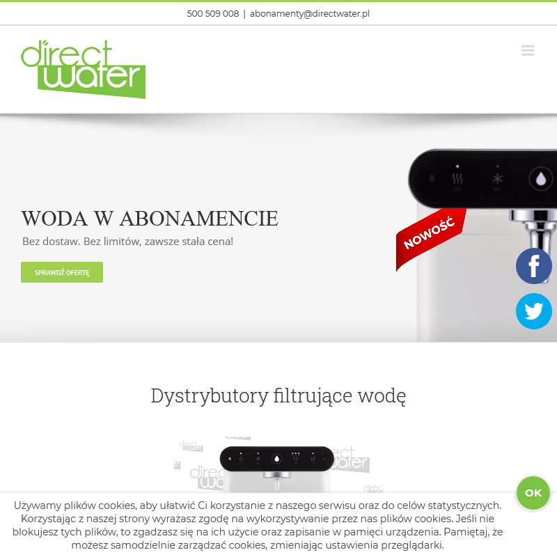 Dystrybutor wody zimnej