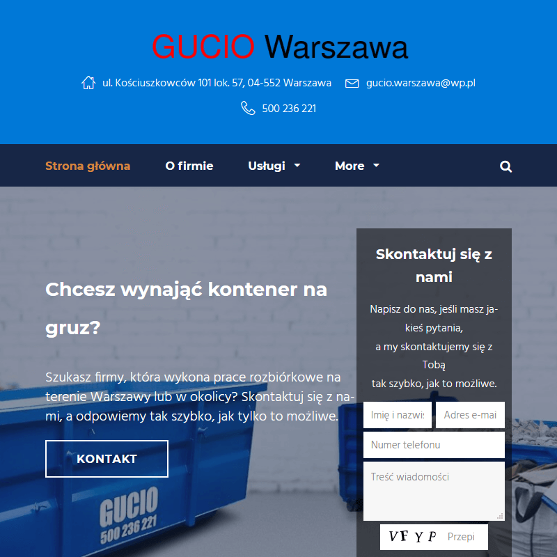 Warszawa - wywóz śmieci bdo