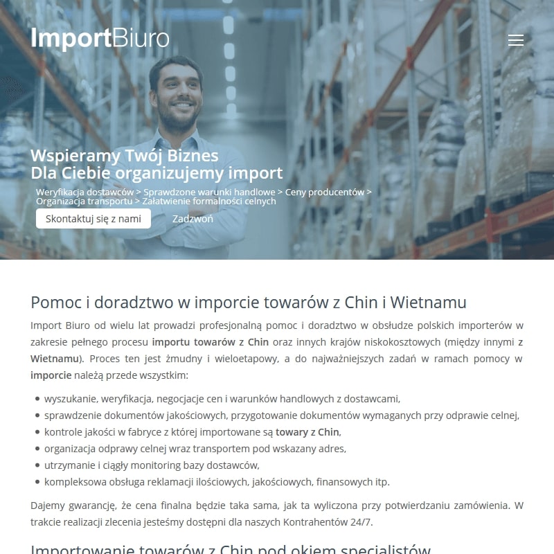 Import z chin pomoc
