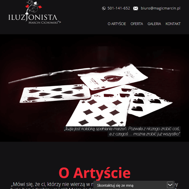 Iluzjonista pokaz w Warszawie