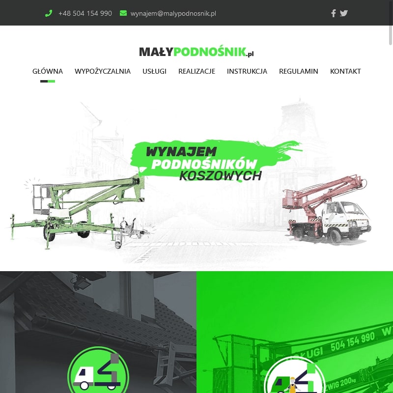 Pruszków - wynajem podnośnika koszowego