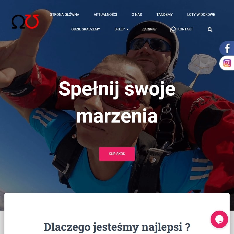 Skoki ze spadochronem na śląsku prezent